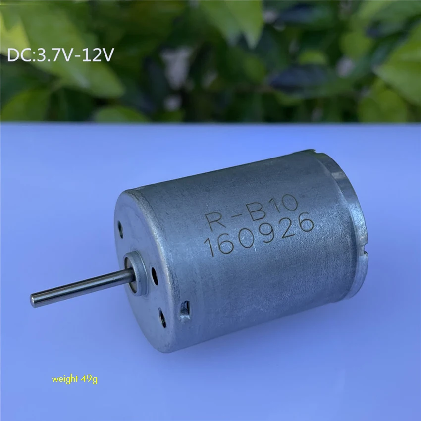 

370 DC Micro Motor 3.7V-12.0V Carbon Brush Large Torque Motor, Low Noise, 16mm Long Shaft for Sweeping Robot Fan DIY Model Toy