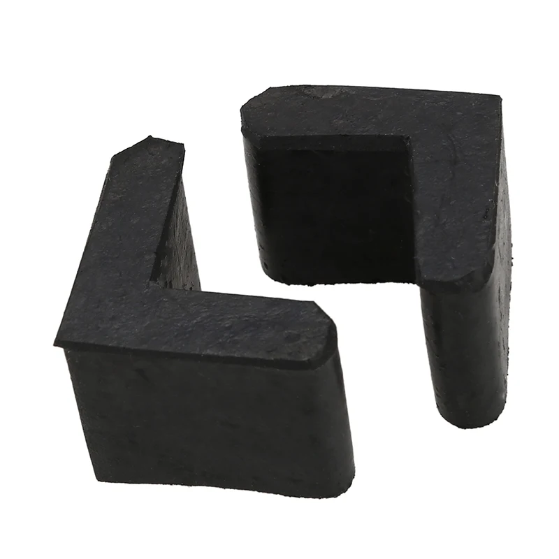 

NEW-Rubber L Shaped Angle Iron Foot Pads Covers 10 Pcs Black