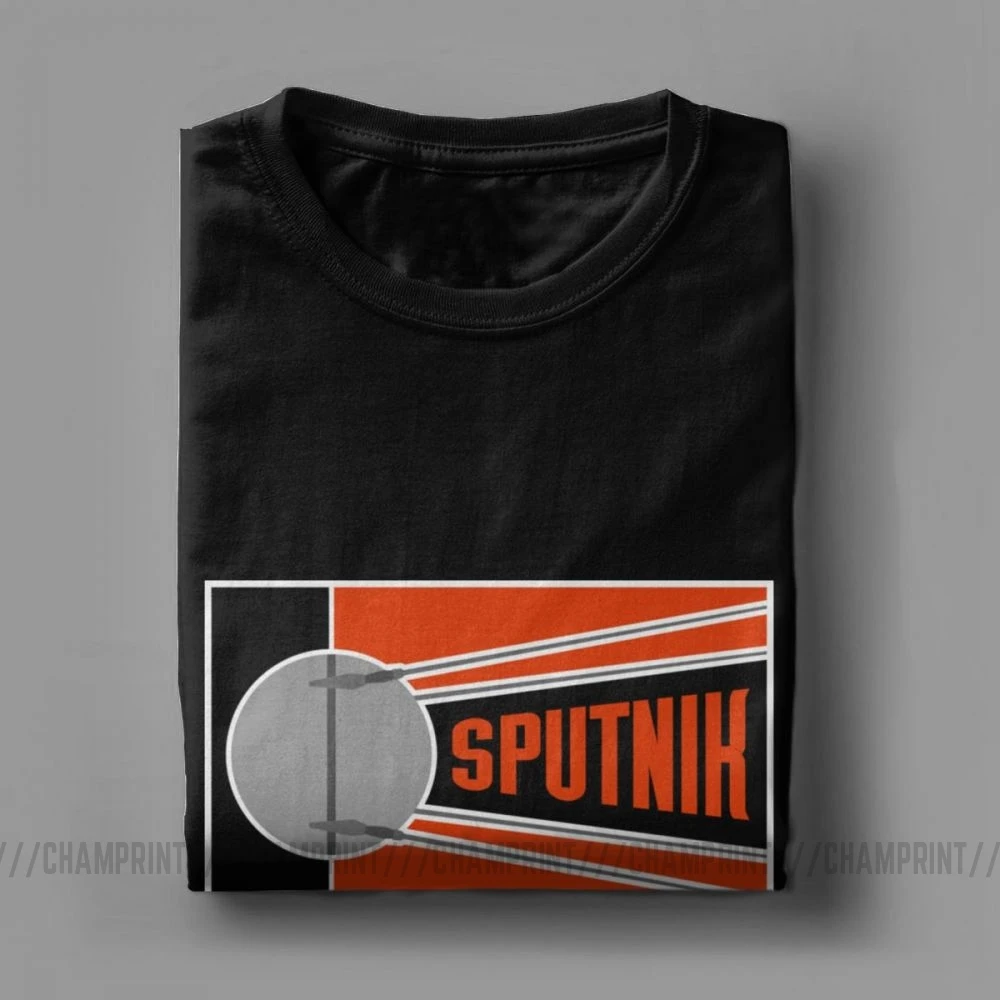 Футболка Sputnik Space Technology мужская хлопковая юмористическая рубашка с круглым