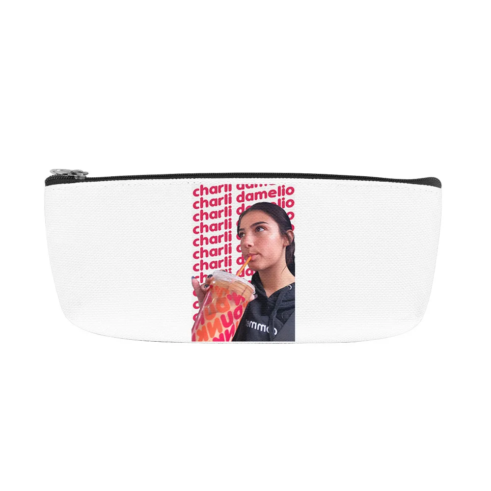 

Charli DAmelio Character Costume Peripheral 3D Digital Printing Fashion and Convenient Student Office Pencil Case Cosmetic Bag