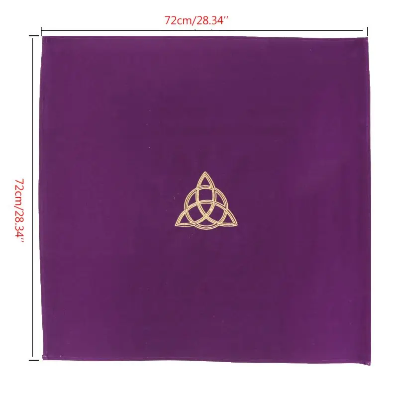 

80*80cm Velvet Tarot Tablecloth Altar Wicca Pentacle Sun Embroidery Board Game High Quality NoEnName_Null