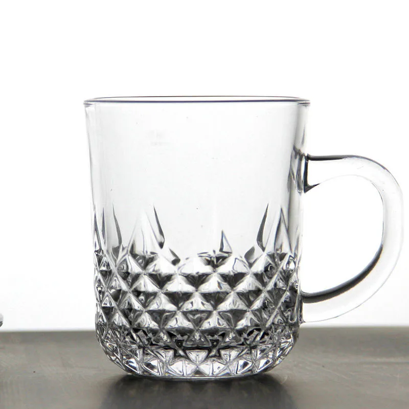 Стеклянная чашка с чашкой бессвинцовая термостойкая стеклянная для воды