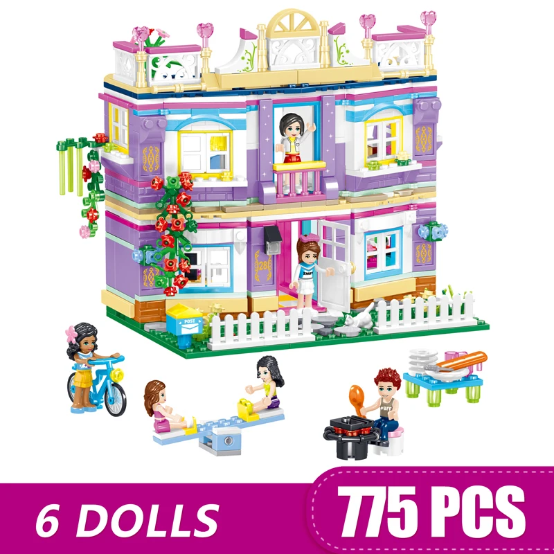 Строительные блоки набор кирпичей совместимые друзья домашние вечерние игрушки