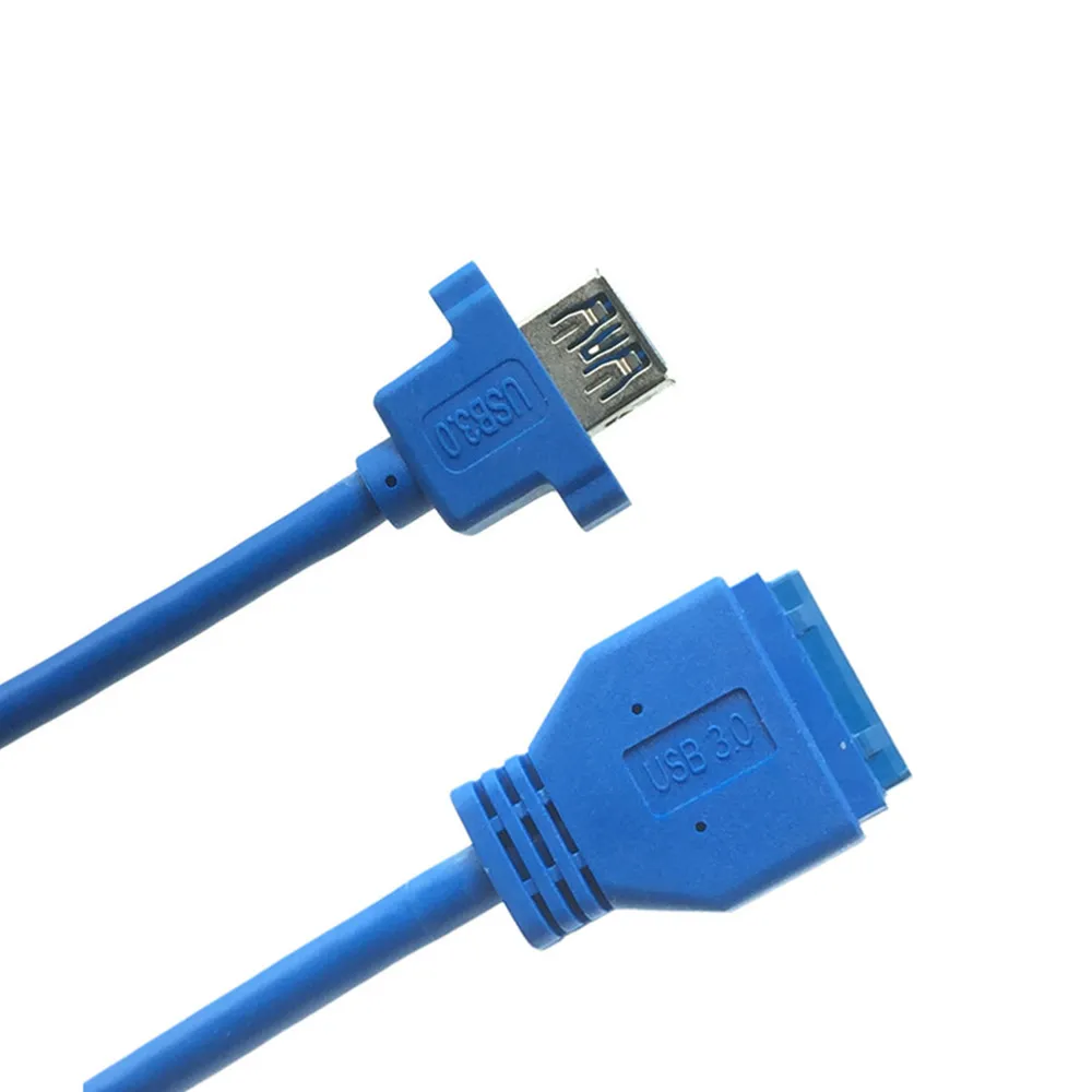 50 см материнская плата 20Pin к USB 3 0 гнездовой кабель для передачи данных с винтовой