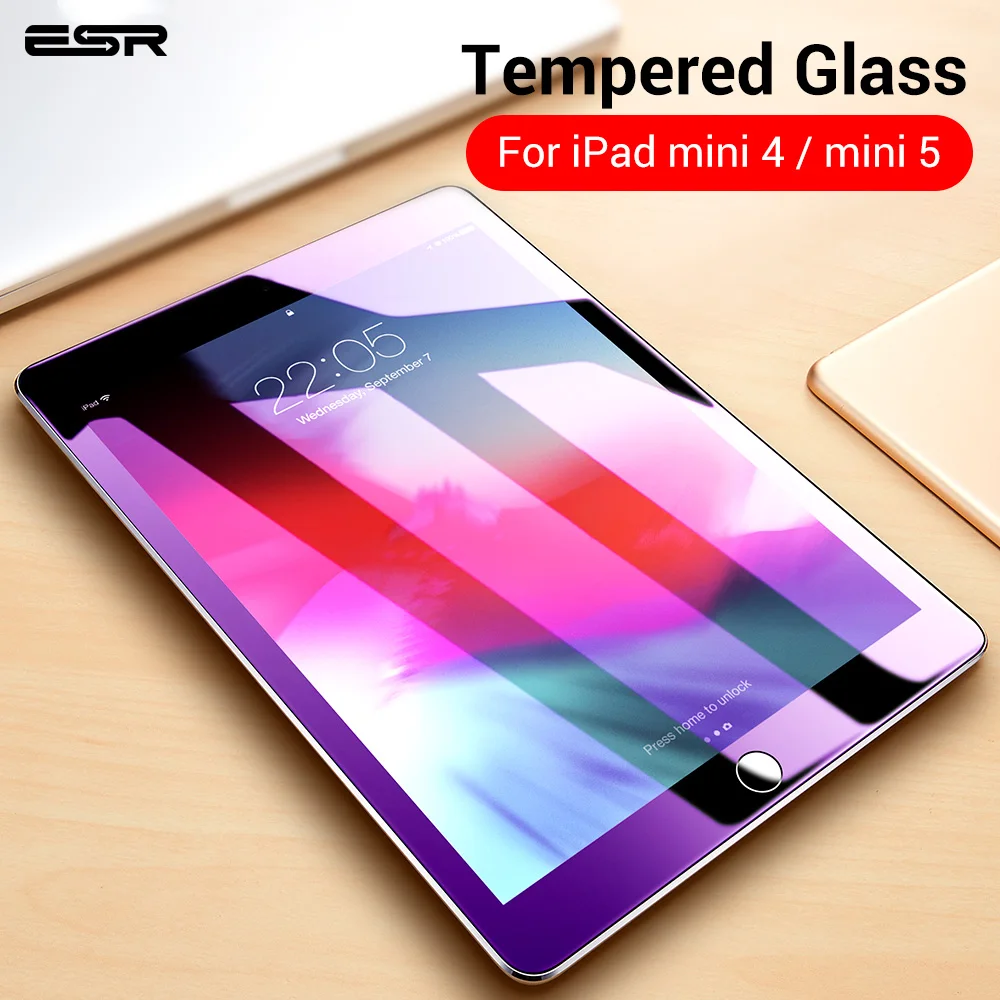 Защитная пленка для экрана ESR Blue ray iPad Mini 5 /Mini 4 закаленное стекло с бесплатным