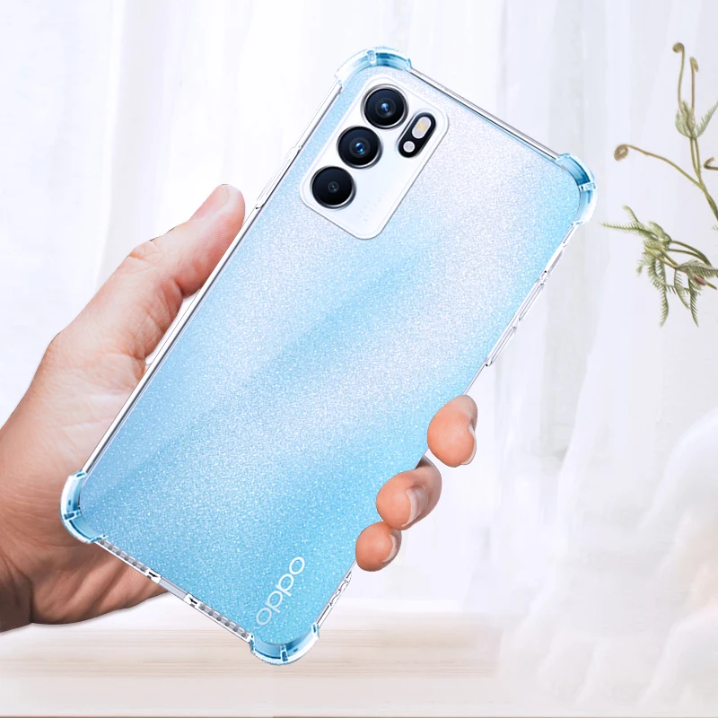 Original Camera Protective Clear Phone Case for OPPO Reno 6 Pro Plus Reno6 6pro 6Z Reno6Z 5G Shockproof Silicone Cover Funda Bag