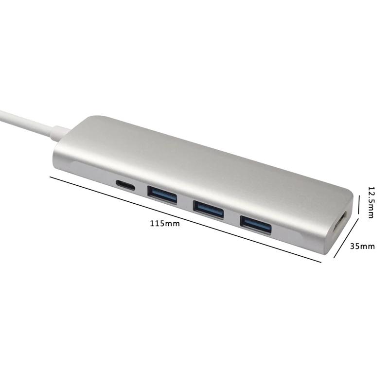 C Тип к HDMI 2 Быстрый USB 3 0 передачи данных Док-концентратор 5 в 1 USBC адаптер 4 видео