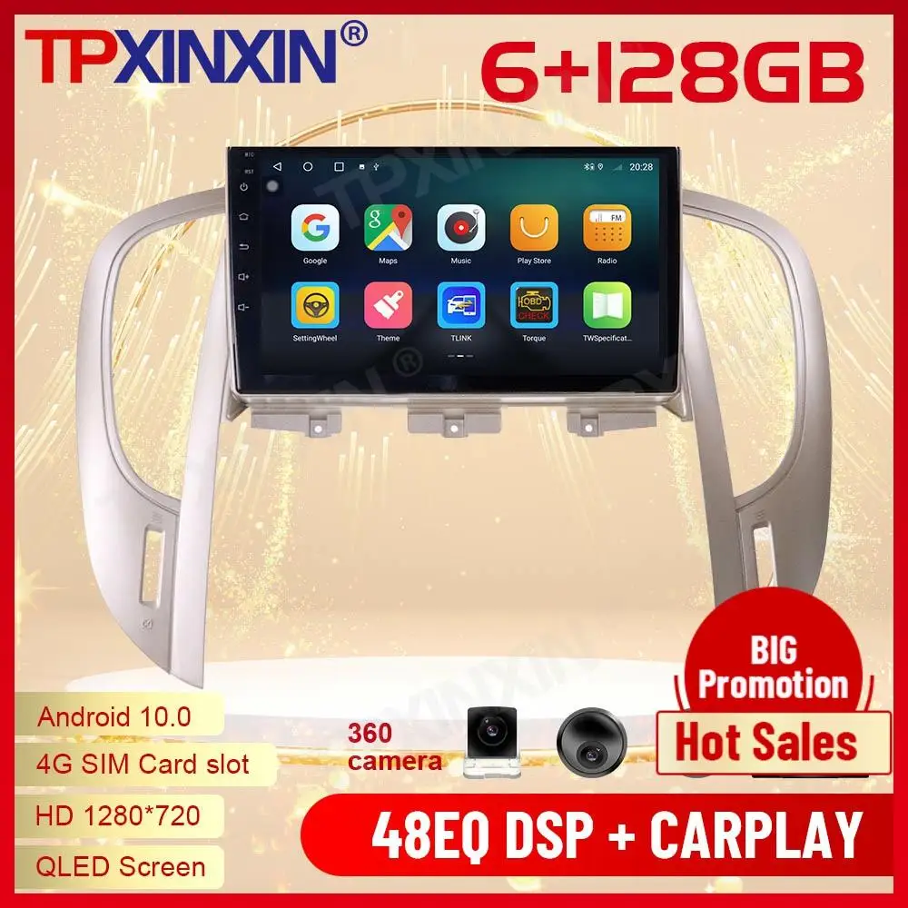 

2 Din Carplay Android Radio Receiver Multimedia Stereo For Buick Regal 2009 2010 2011 2012 2013 BT Navigation Recorder Head Unit