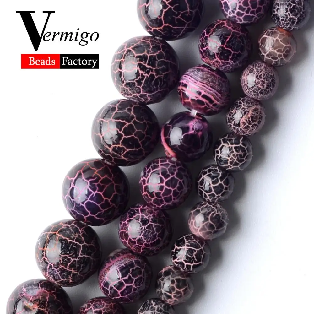 Натуральные розовые гладкие трещины полосатые Агаты минеральные бусины для