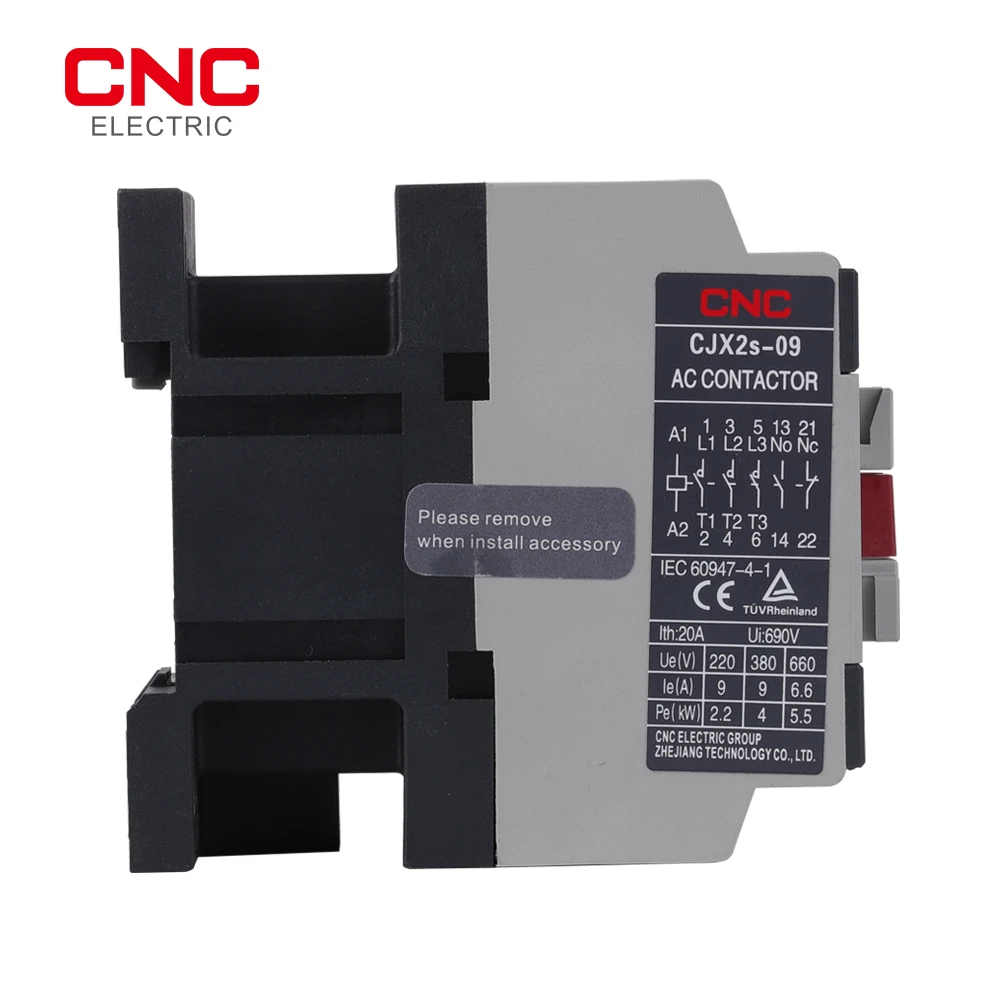 CNC 3-фазный 3-полюсный контактор переменного тока CJX2S 1NO + 1NC напряжение катушки 220 В