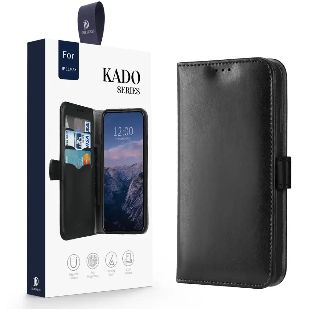 DUX DUCIS Flocking Leather Flip Case for iPhone 11 2019 Wallet Magnetic Card Cover iPhone11 Pro MAX X XS 7 8 Plus | Мобильные