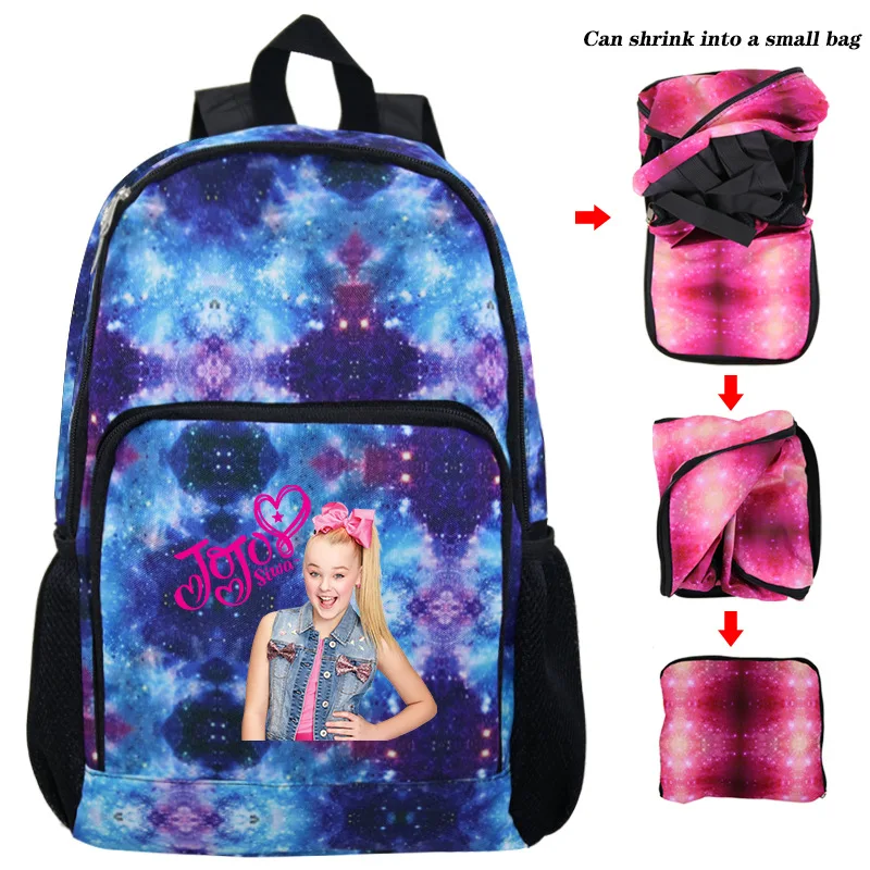 Модный складной Повседневный Рюкзак Jojo Siwa для студентов повседневный рюкзак
