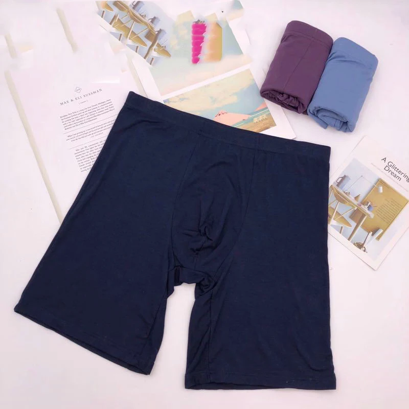 Женские Длинные боксеры нижнее белье для мужчин мужские трусы-боксеры хлопковые