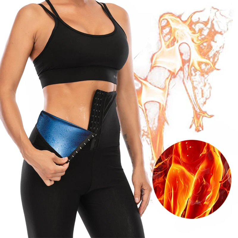 

Sauna Pants with Waist Trainer Hot Thermo Sweat Women Body Shaper Slimming Legging Tummy Control Weight Loss Workout Shapers