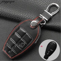 remote 34 b car key case cover leather for dodge challenger charger magnum journey ram jeep commander grand cherokee chrysler
