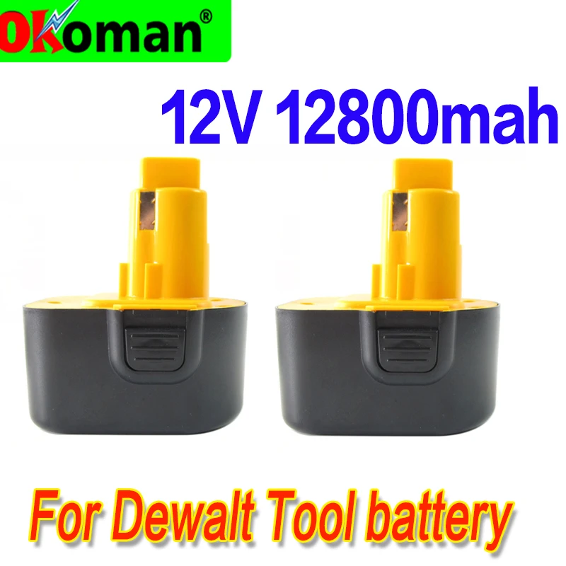 12V 12800mAh батарея инструмента для Dewalt DE9074 DC9071 DE9037 DE9071 DE9075 DW9071 DW9072 DW9074 DC727 DC756 DC980 DC981