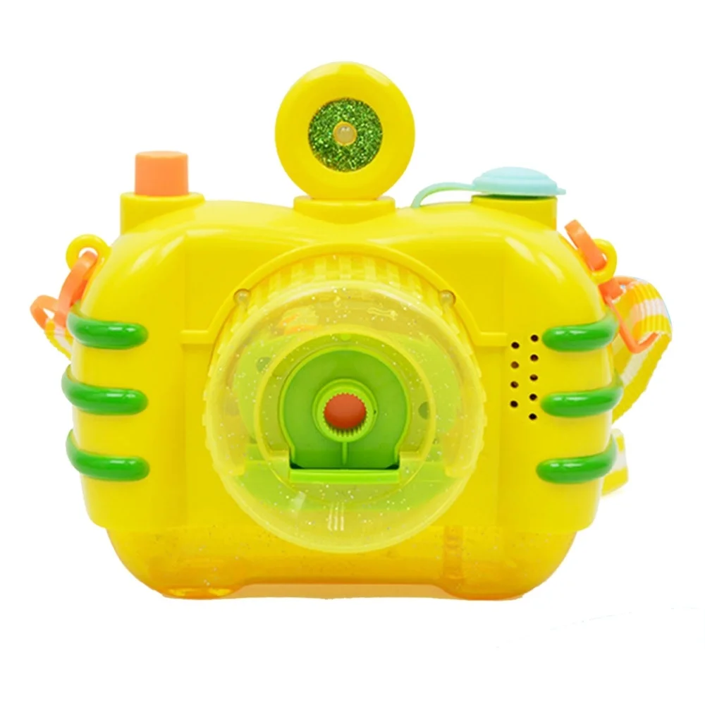 

Kids Cartoon Camera Bubble Maker Machine Light and Bubble Making for Children (Yellow)