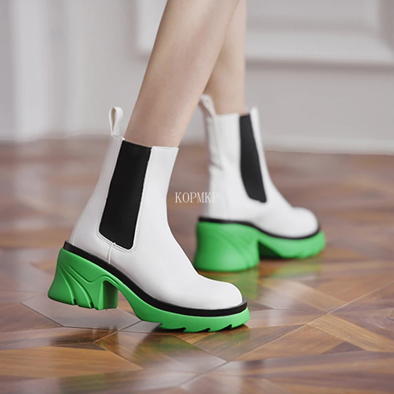 

Женские ботильоны из натуральной кожи, с квадратным носком, размеры 34-39