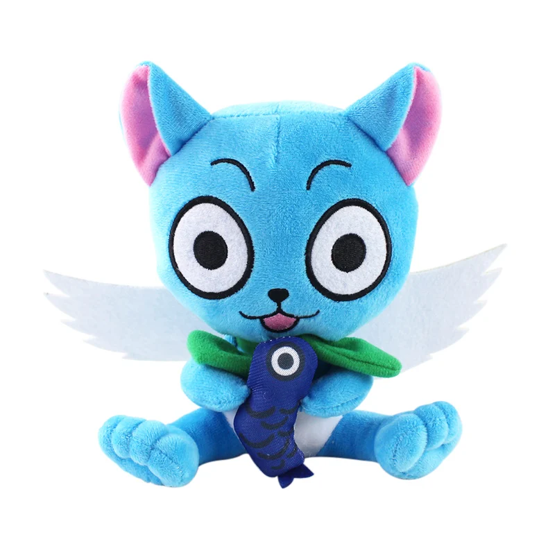 Плюшевые игрушки Аниме Blue Cat Happy Tail 17 см мягкие набивные куклы подарок для детей на