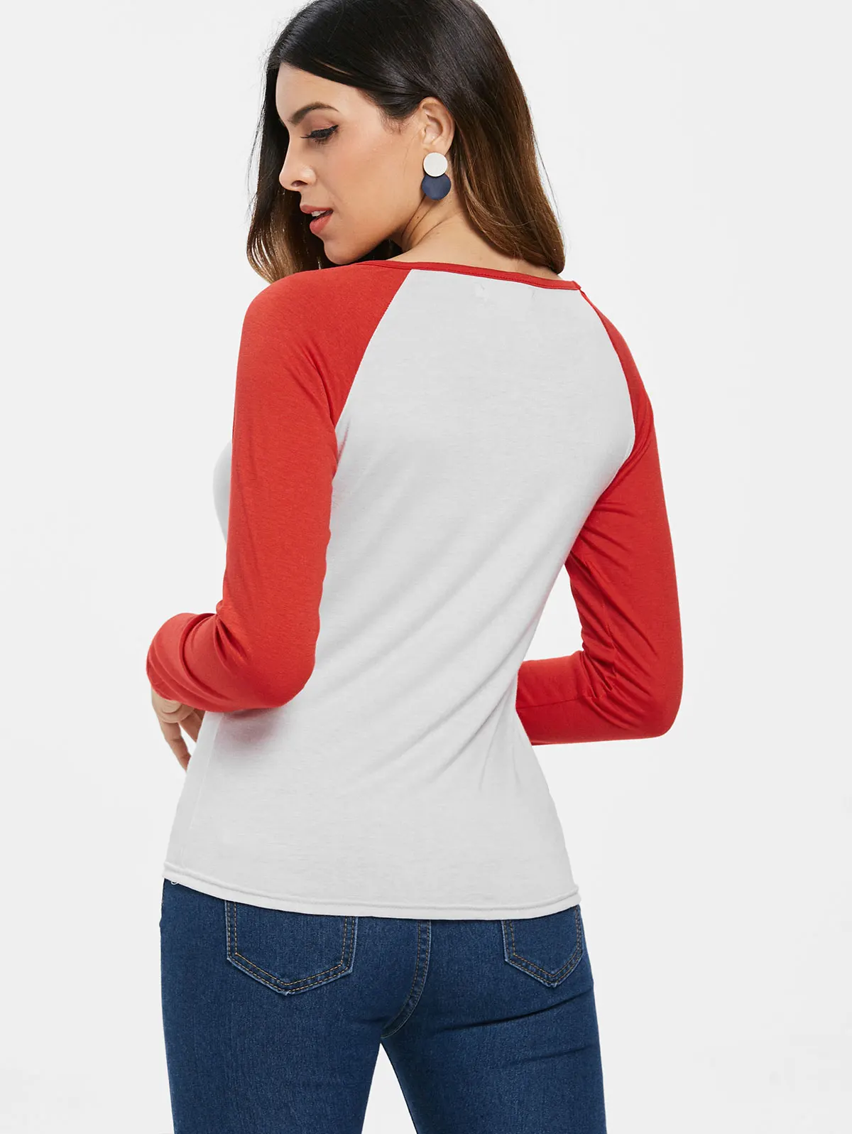 Женский пуловер с длинными рукавами Повседневная футболка вырезом лодочкой и