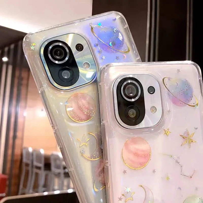 lovecom glitter planet star clear case for xiaomi redmi note 10 9 pro 10s 9s poco x3 pro nfc f3 f2 pro soft silicone phone cover free global shipping