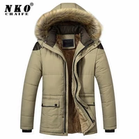 men 2021 autumn winter new warm thick fleece parkas men waterproof hooded fur collar parka jacket coat men fashion casual parkas