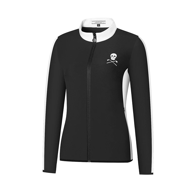 

Autumn Winter New Women's Clothing Golf Girl Fleece Windbreaker Black Or White Warm Breathable Casual Sports Jacket