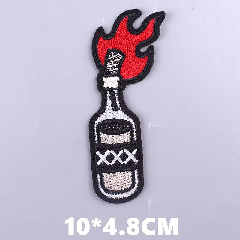 

Punk Patch DIY Embroidery Patches for Clothing Stickers Badge Hippie Rock Patch for T-shirt Applique Iron on Patch on Clothes