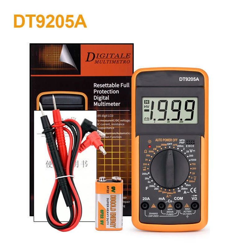 Профессиональный цифровой мультиметр напряжение переменного/постоянного тока