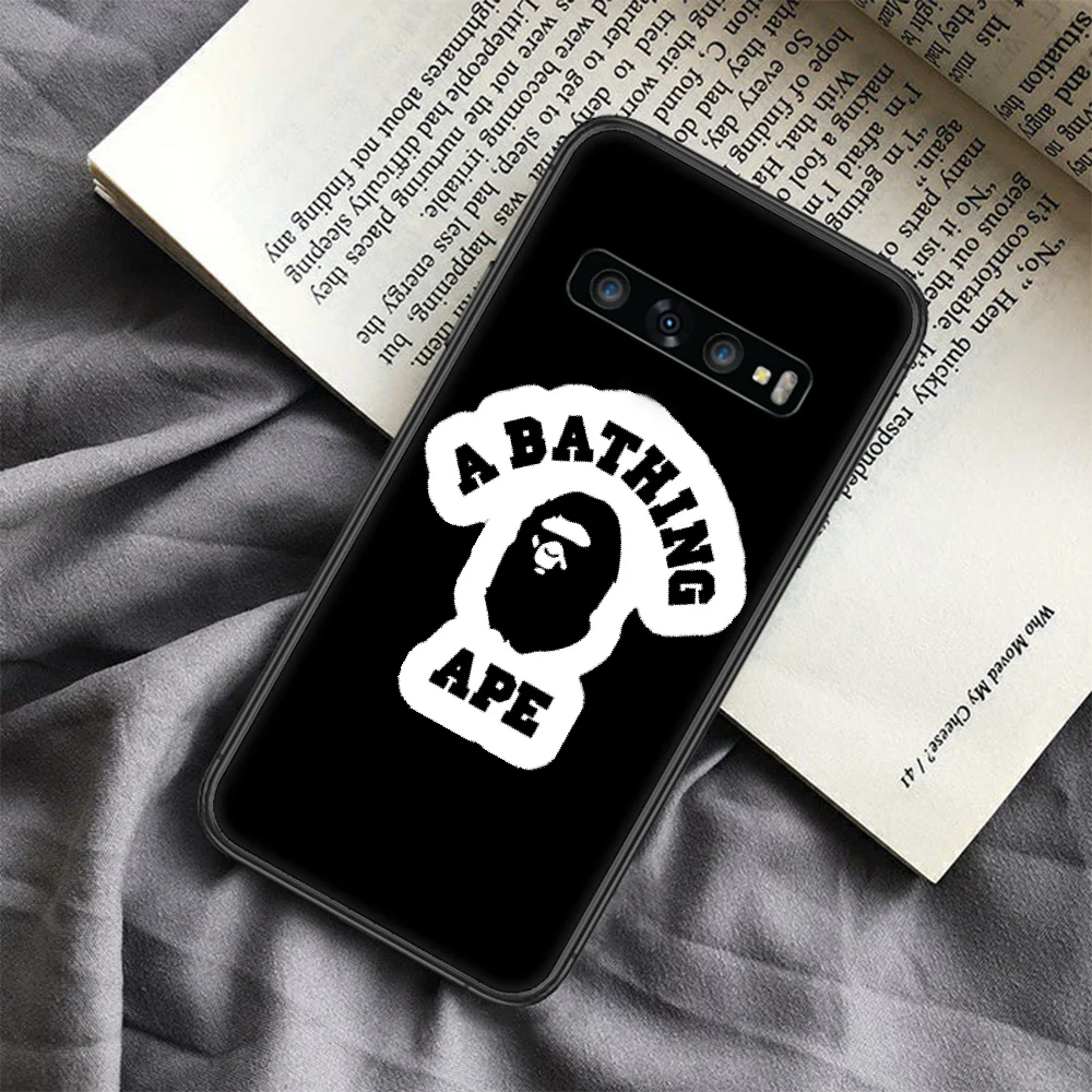 

Fashion Sports Brand Bape Phone Case For Samsung Galaxy Note S 8 9 10 20 Plus E Lite Uitra Black Bumper Silicone Back Fashion