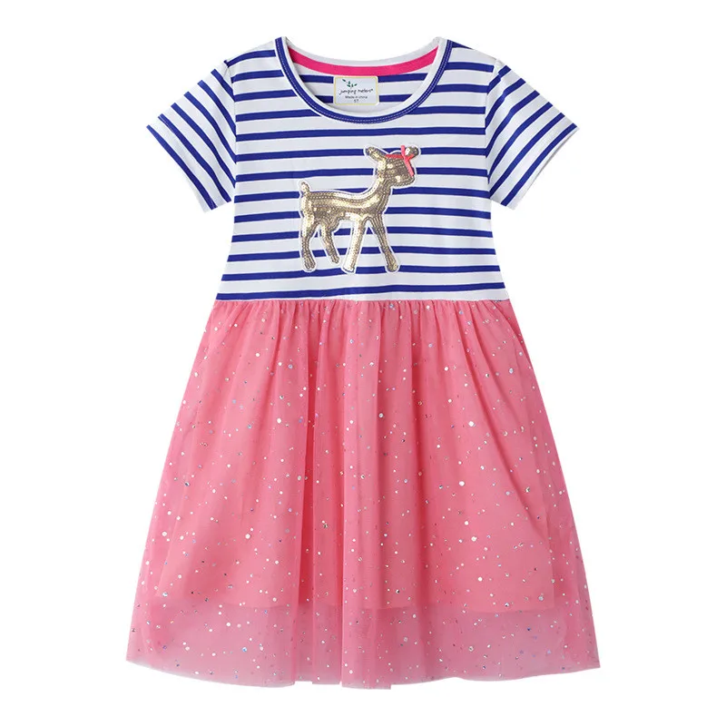 

Jumping Meters Children's Princess Dresses Tutu Baby Hot Selling Birthday Wear Cute Animals Toddler Frocks