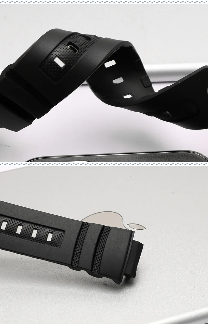 

Watch Accessories Band Especially for Casio Watch AW-591/590/5230AWG-M100 Watch Strap Silicone Rubber Watch Bracelet 16mm Belt