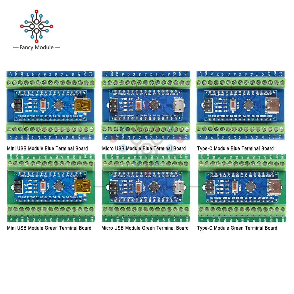 Type-C Micro USB Mini CH340 CH340G NANO V3.0 ATMEGA328P-MU модуль микроконтроллера Nano Terminal Adapter для Arduino |