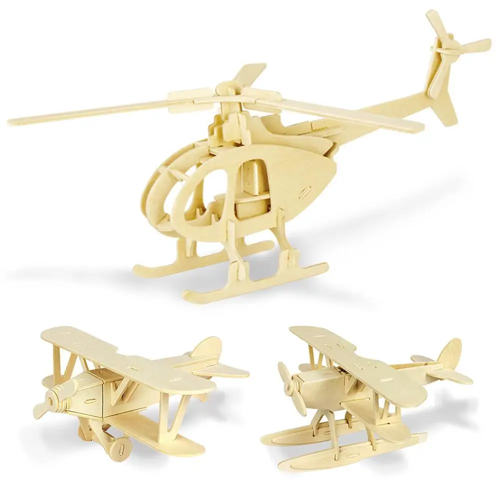 Детская игрушка 3D деревянная головоломка для самостоятельной сборки