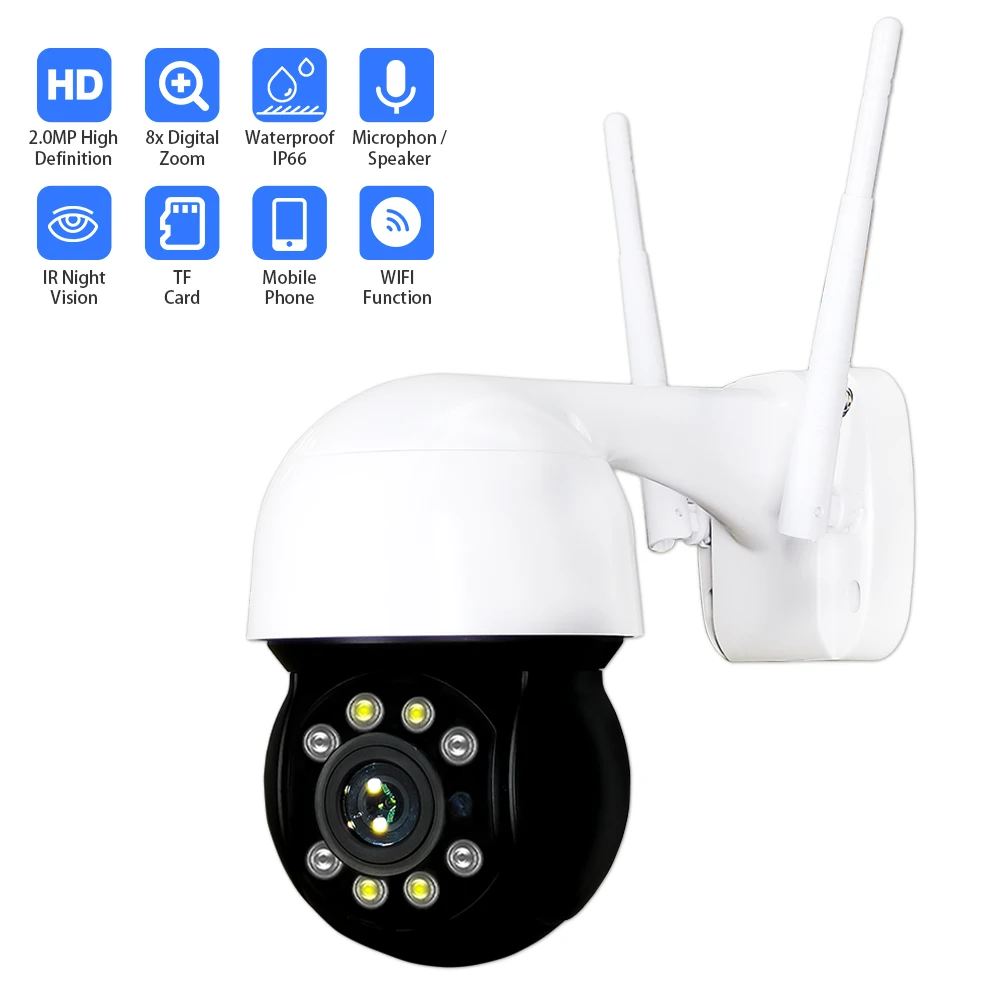 IP камера купольная с ночным видением 2 МП объектив 3 6 мм|Камеры видеонаблюдения| |