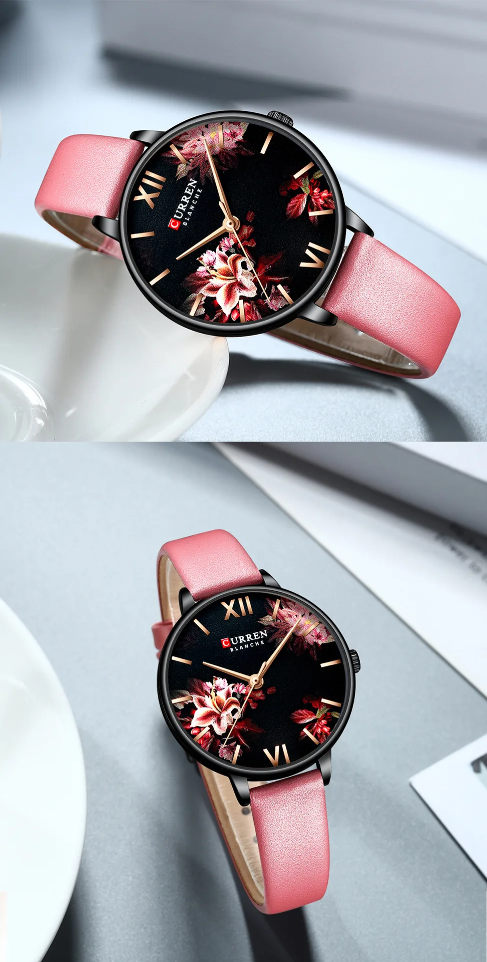 Часы Curren женские кварцевые креативные водонепроницаемые наручные с красивым