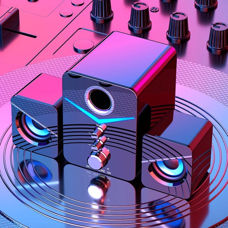 Проводные USB колонки для компьютера стерео колонка с объемными басами