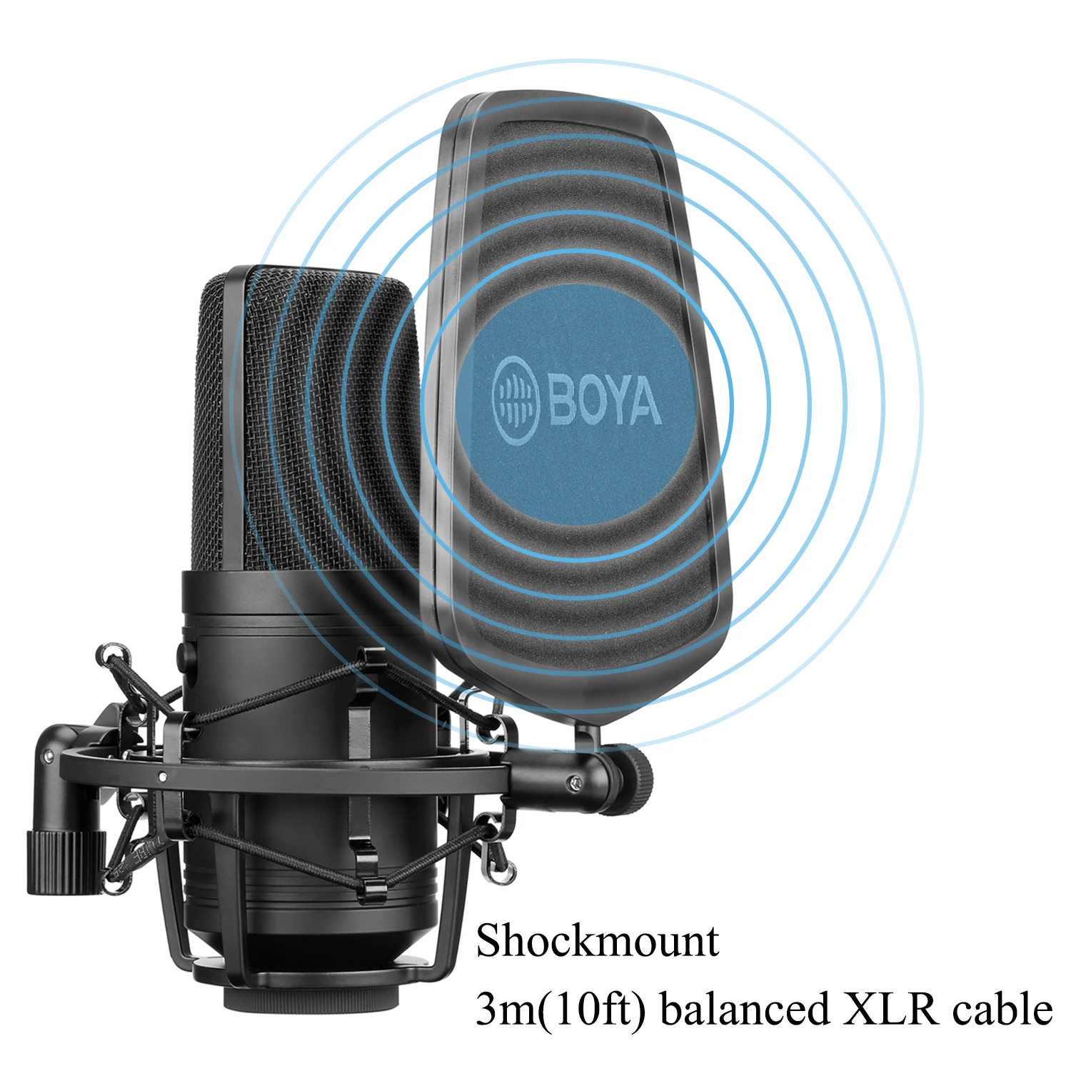 Микрофон BOYA BY-M800 с большой диафрагмой кардиоидный конденсаторный микрофон