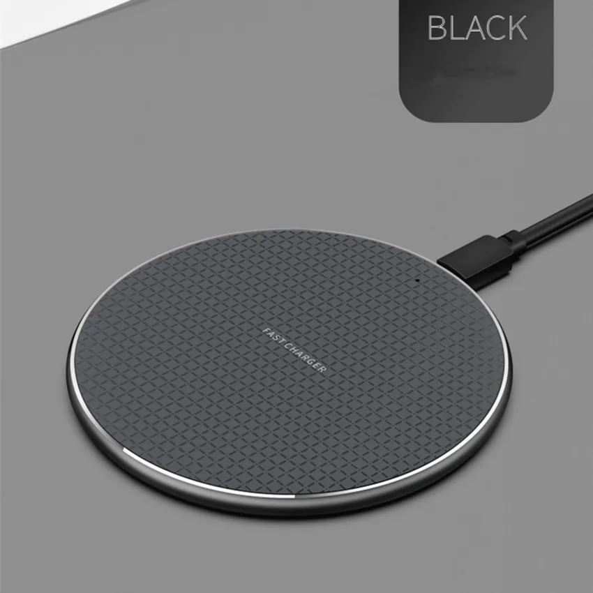 Беспроводная зарядка QI 10 Вт быстрая Индукционная смарт для Samsung Galaxy S8 S9 S10 Huawei iPhone