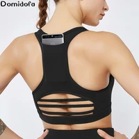 sports bra shockproof gathering horizontal stripe mesh workout bra yoga shirt gym vest fitness womens sportswear