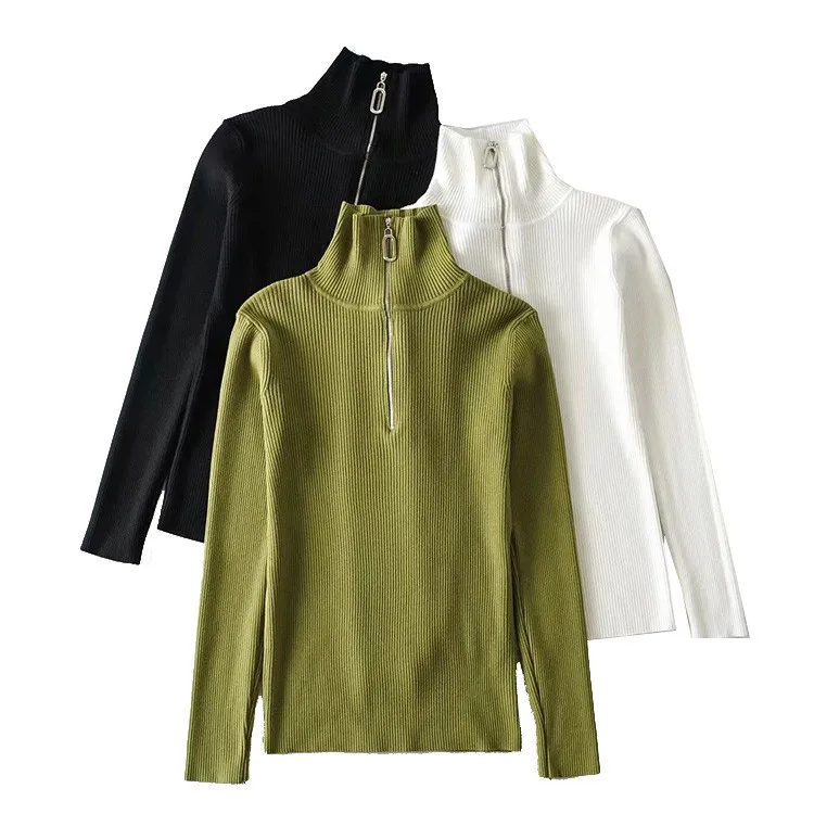 

2020 Autumn Winter Thick Sweater Women Knitted Ribbed Pullover Sweater Long Sleeve Turtleneck Slim Jumper Soft Warm Pull Femmle