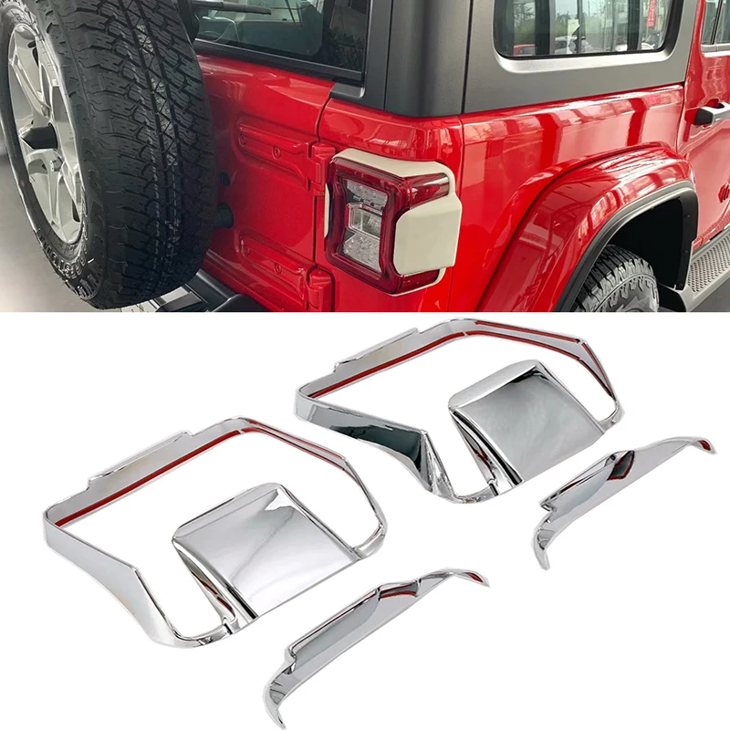 Для Jeep Wrangler JL 2018 2019 хром задний светильник абажур для лампы с металлическим