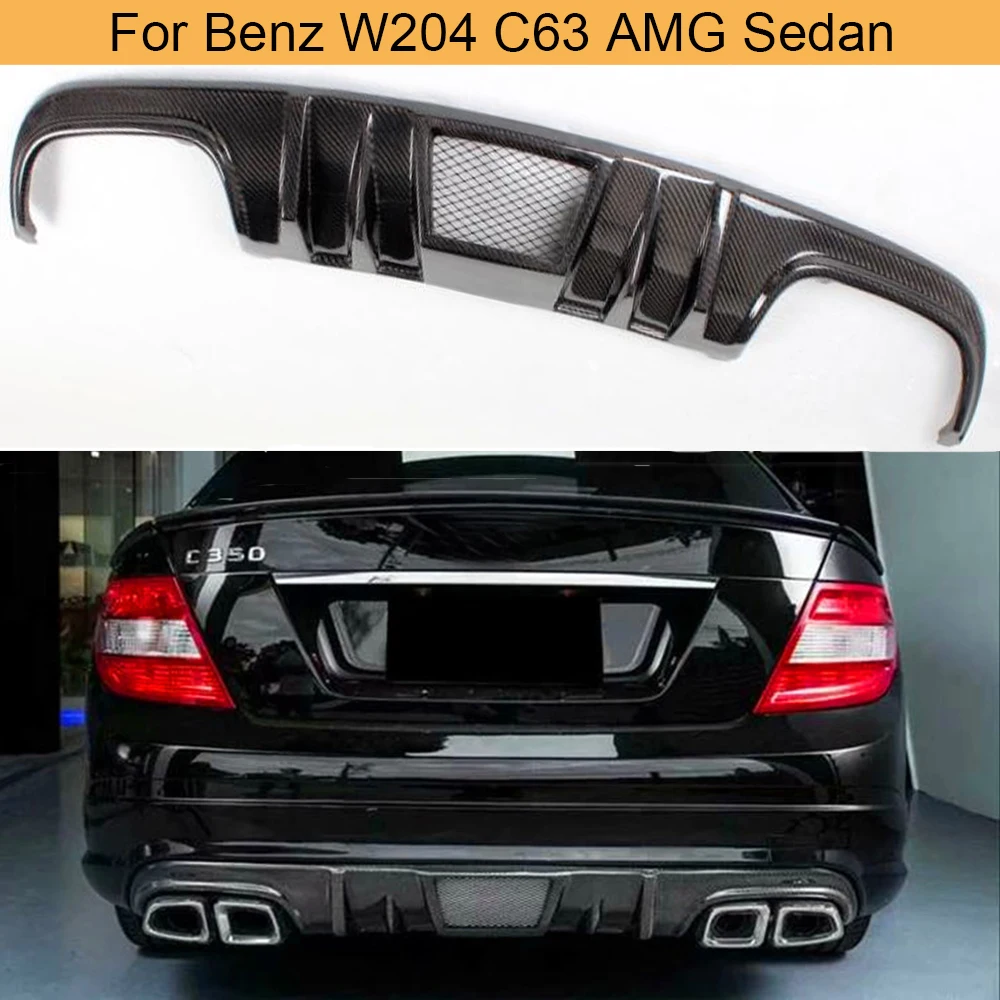 Губа диффузора заднего бампера из углеродного волокна класса C для Mercedes Benz W204 C63 AMG