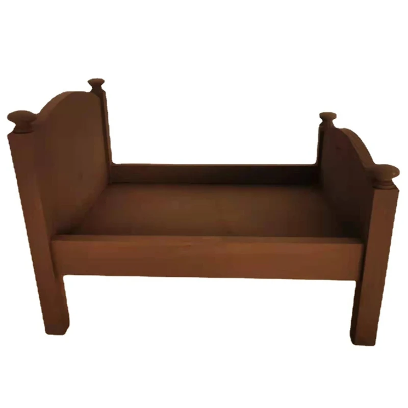 

J60B Newborn Posing Mini Bed Baby Photo Shooting Props Wooden Crib for Infant Photography