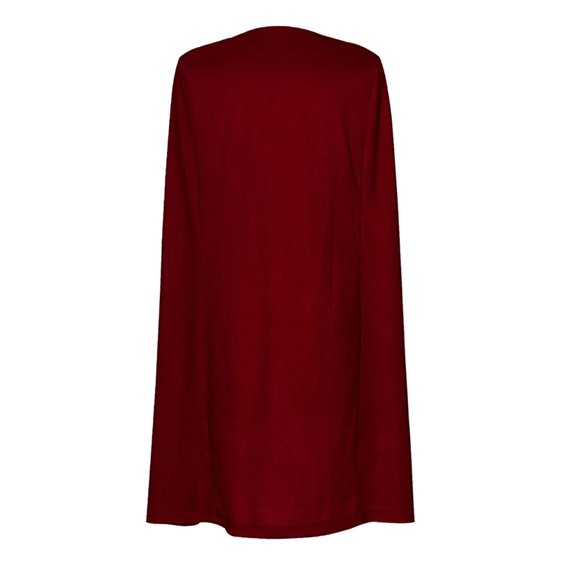 

Plus Size Women Blazer Elegant Long Cloak Coat High Quality Cape White/Black/red Color Office Daily High Street