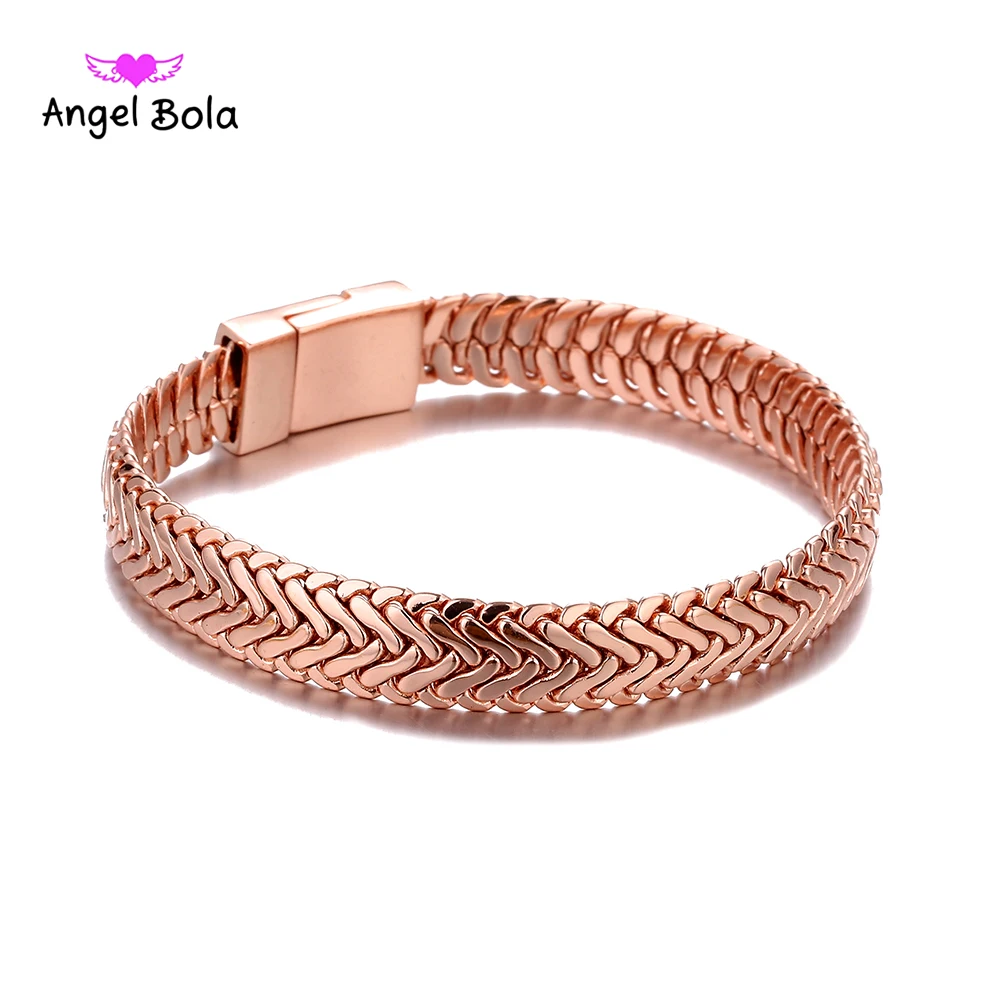 Мужской и женский браслет Будды в стиле панк с золотым розовым золотом