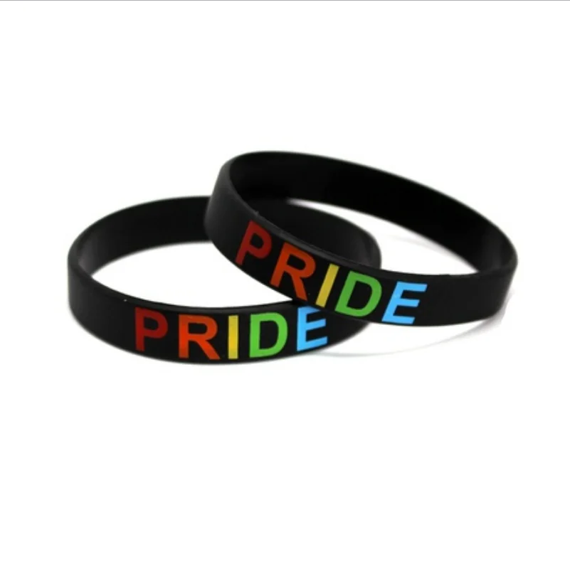 

ЛГБТ гордость рок-браслет силиконовый резиновый браслет ювелирные изделия браслет Дружба мужчина женщина унисекс
