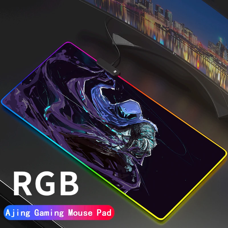 

Valorant Mouse Pad Rgb Anime Rug Setup Gamer Accessories Gaming Mats with Backlight Mat Mousepad Speed Led Keyboard Carpet