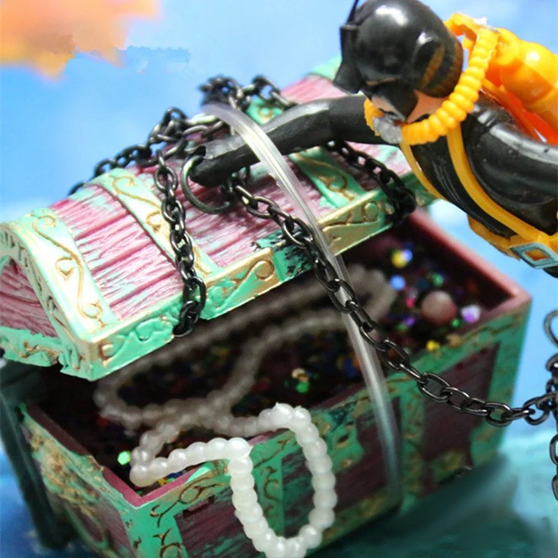 Новый уникальный дизайн Охотник за сокровищами ныряльщик фигурка аквариум