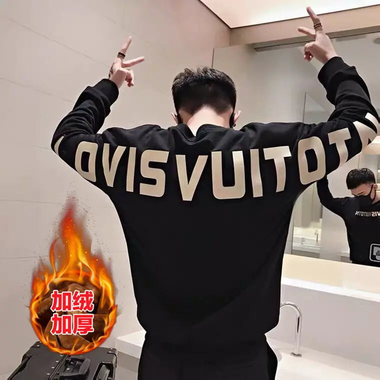 

2021New Model Autumn and Winter Clothes long-slept T-shirt Loose Casual Fleece Trendy Sweater